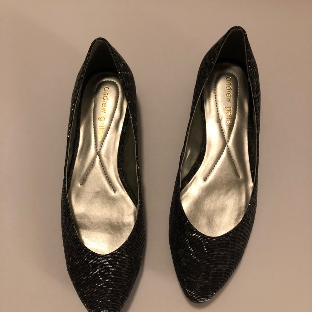 andrew geller Metallic Silver w Black Animal Print